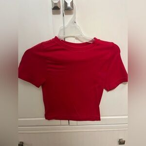 Red Cropped T-Shirt from Target “A New Day” Brand XS